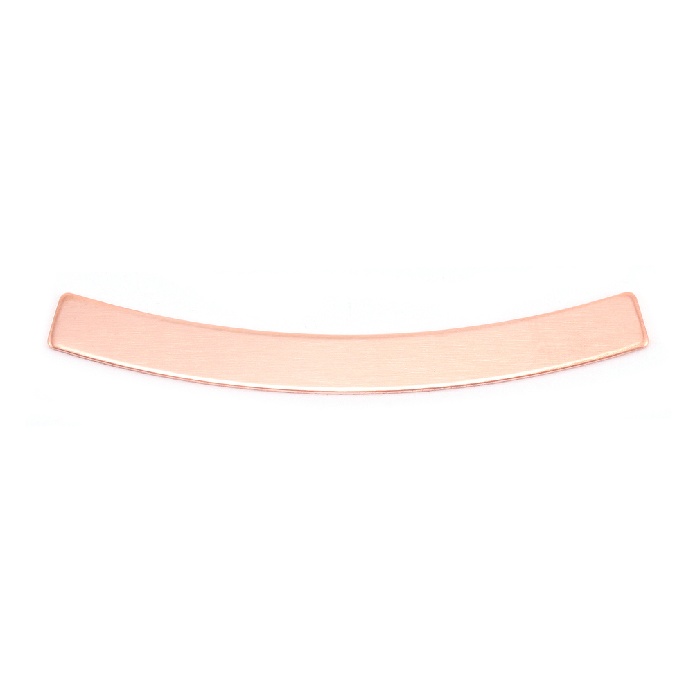 Metal Stamping Blanks Copper Curved Rectangle Bar, 40mm (1.57") x 4mm (.16"), 24g